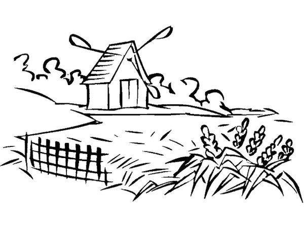 Лошадиная ферма раскраска