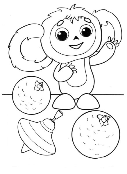 Детские раскраски Чебурашка