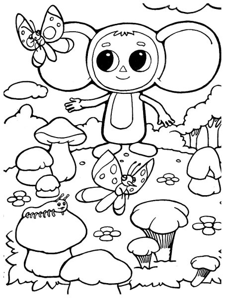 Раскраска "Чебурашка"