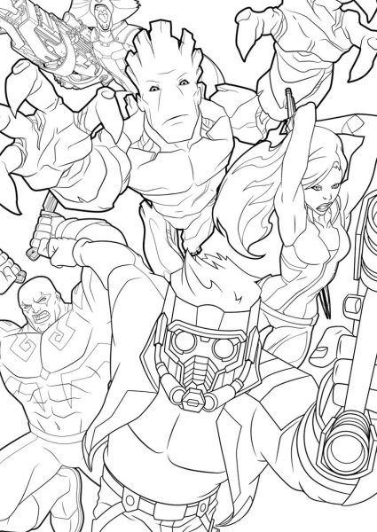 Marvel герои чб