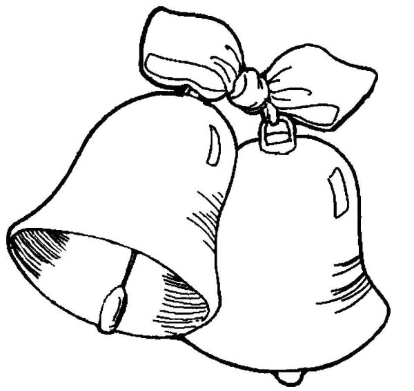 Новогодние колокольчики раскраска