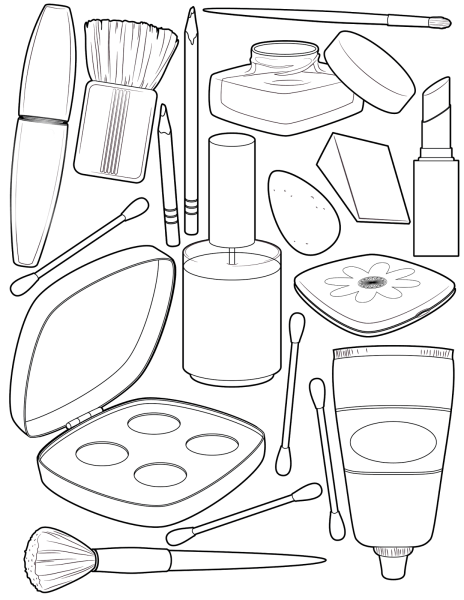 Раскраска косметика