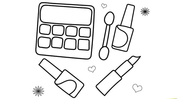 Косметика раскраска для девочек