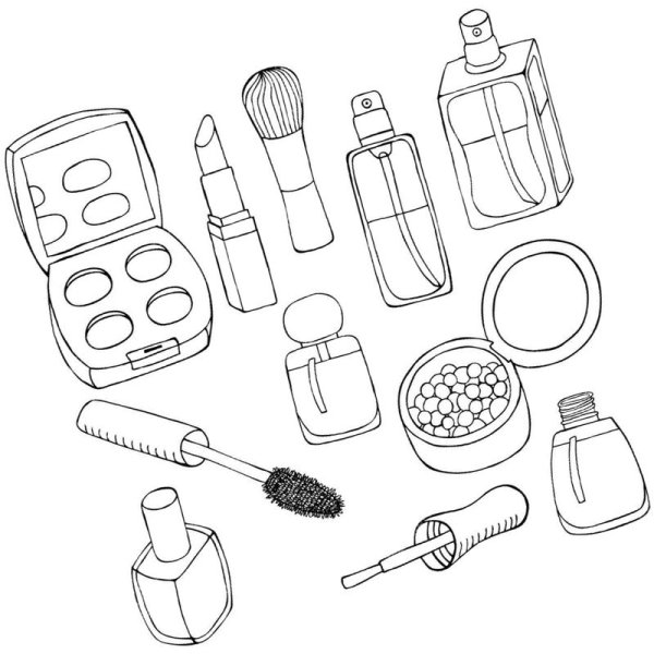 Косметика раскраска для девочек