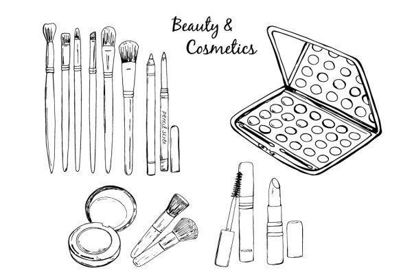 Бумажная косметика черно белая