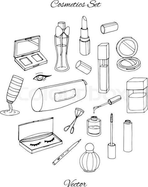 Косметика раскраска для девочек