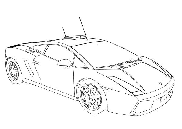 Раскраска Ламборджини авентадор