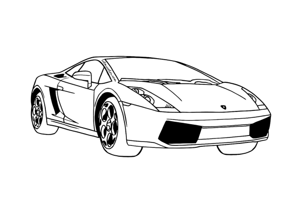 Раскраска Lamborghini Gallardo