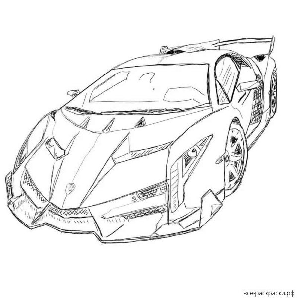 Раскраска Ламборджини Хуракан