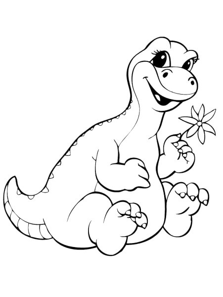 Динозавры / раскраска