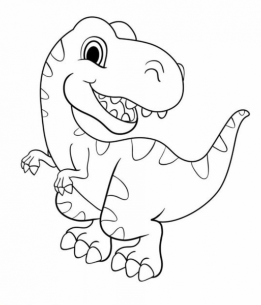 Раскраска динозавры Дино рекс