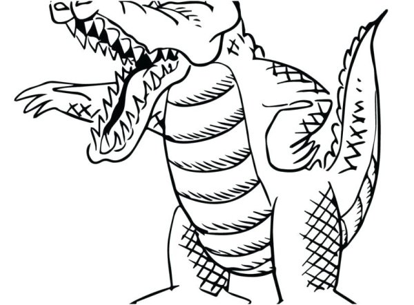 Раскраска крокодил Чуковский