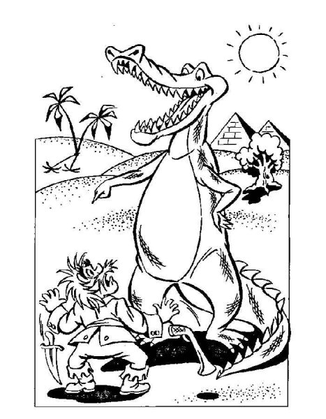 Раскраска крокодил