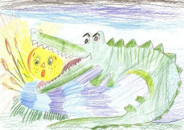 Раскраска крокодил Чуковский