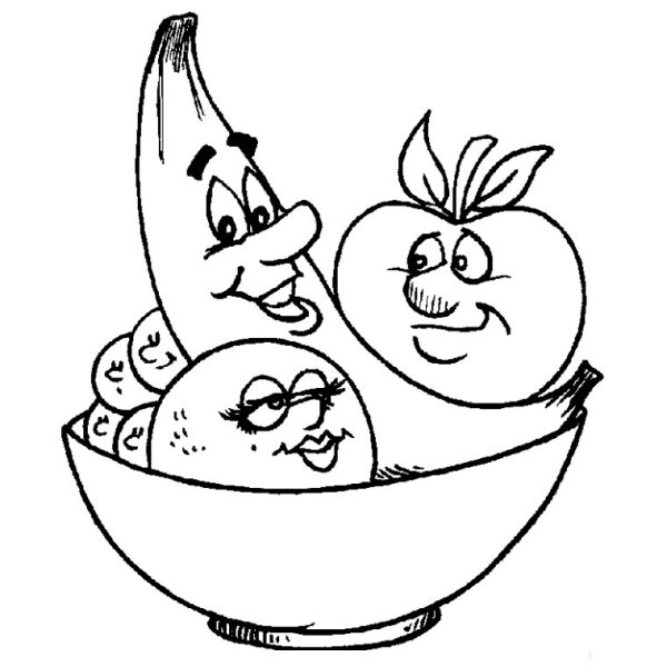 Здоровое питание раскраска для детей