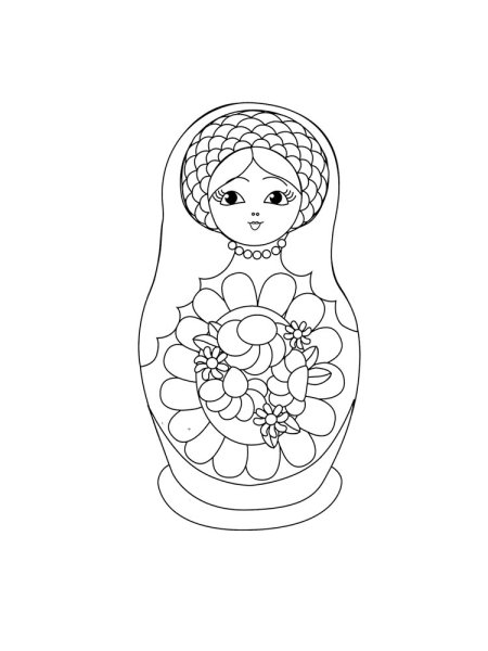 Матрешка шаблон