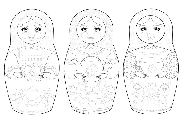 Полхов-Майданская роспись Матрешка