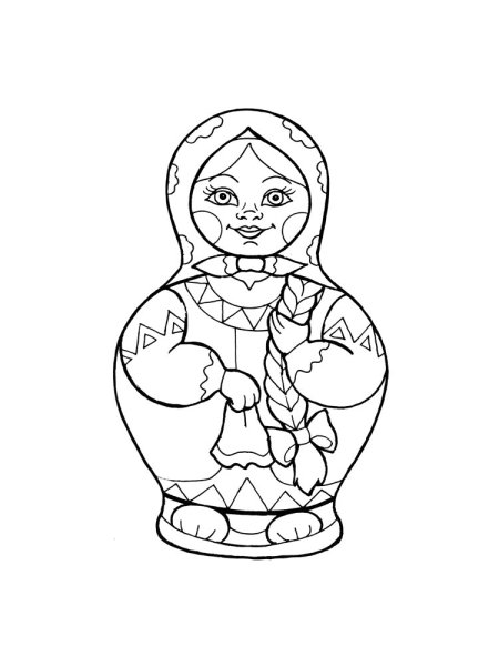 Загорская Матрешка раскраска