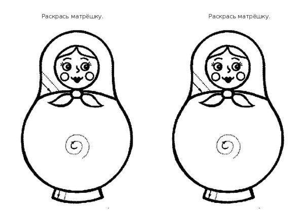 Семёновская матрёшка раскраска