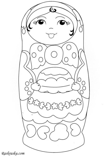 Матрешка для раскрашивания