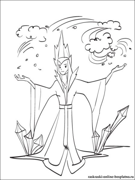 Раскраски к сказке Снежная Королева Андерсена