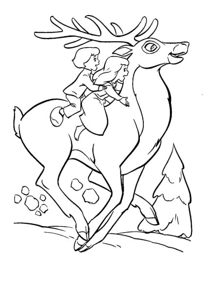 Снежная Королева раскраска для детей