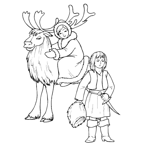 Раскраски к сказке Снежная Королева Андерсена