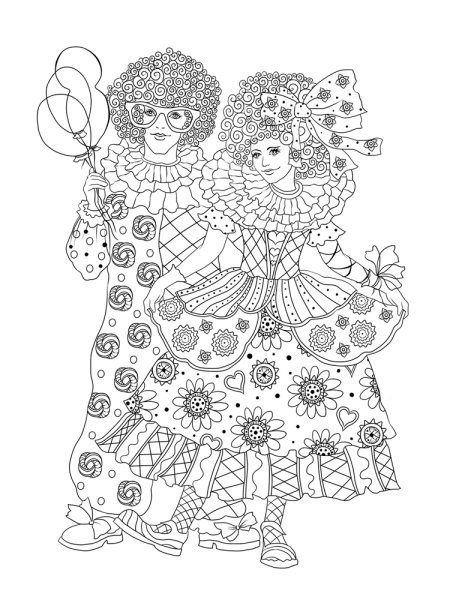 Карнавал раскраска для детей