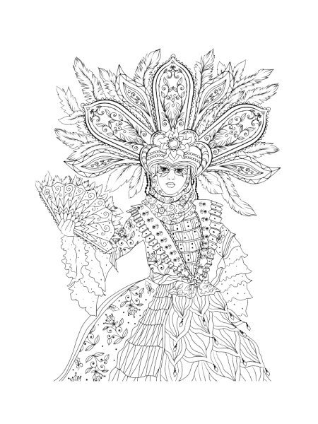 Раскраска маскарад