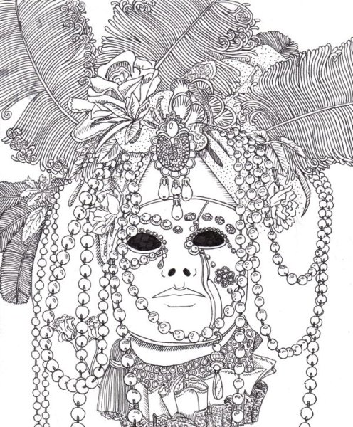 Карнавал раскраска