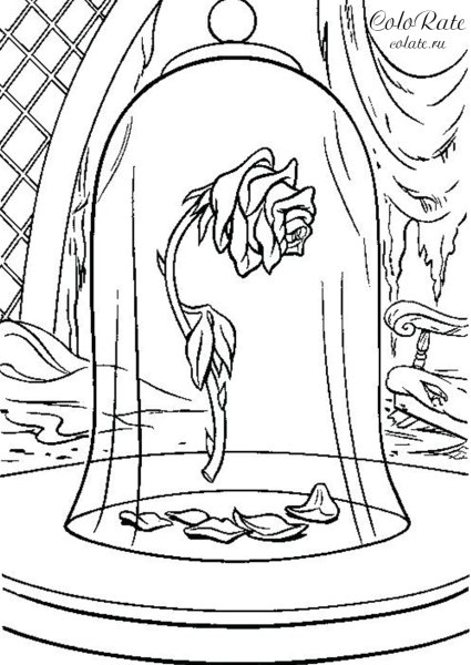 Раскраска Настенька из Аленького цве