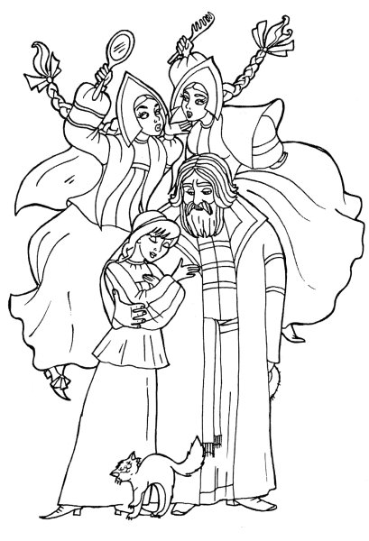 Аксаков Аленький цветочек раскраска