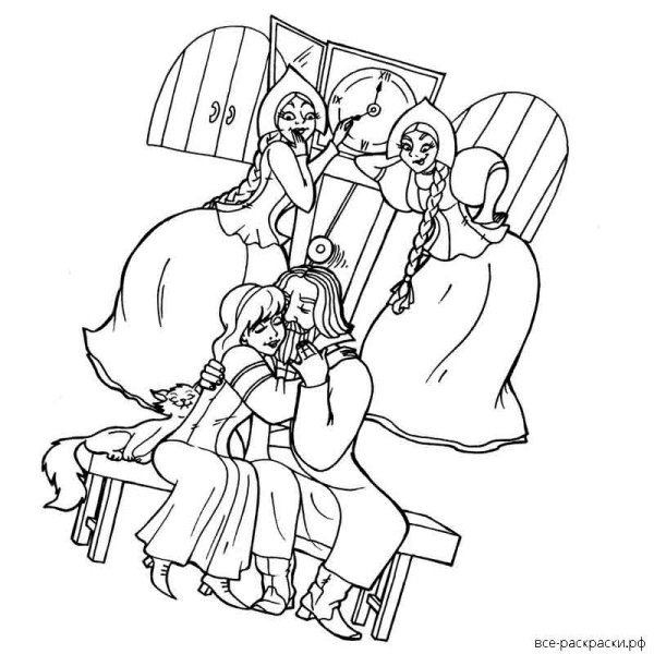 Аленький цветок раскраска