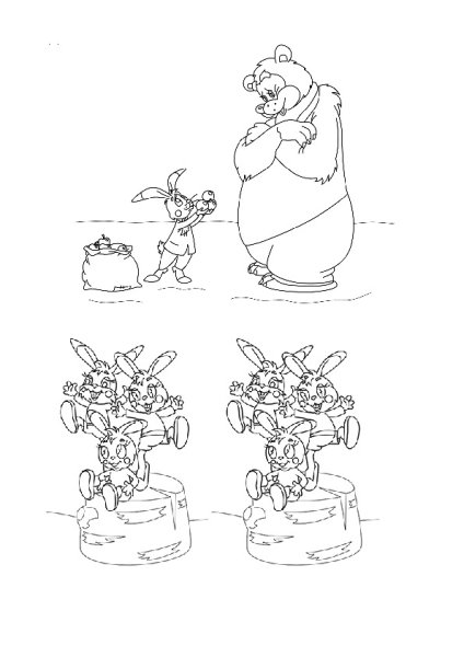 Раскраска мешок яблок Сутеев