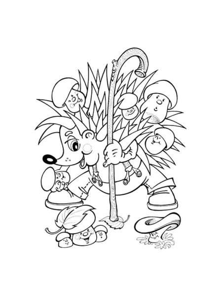 Раскраски по сказкам Сутеева мешок яблок