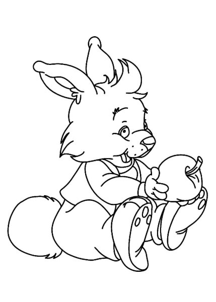 Заяц мешок яблок Сутеева