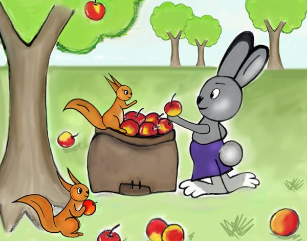 Сказка яблоко раскраска