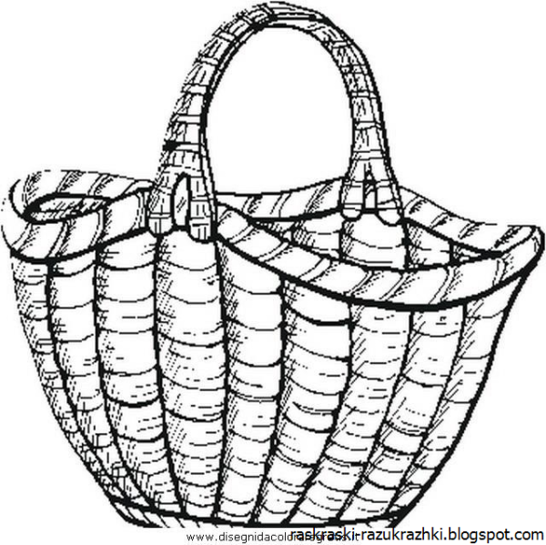 Корзина раскраска для детей