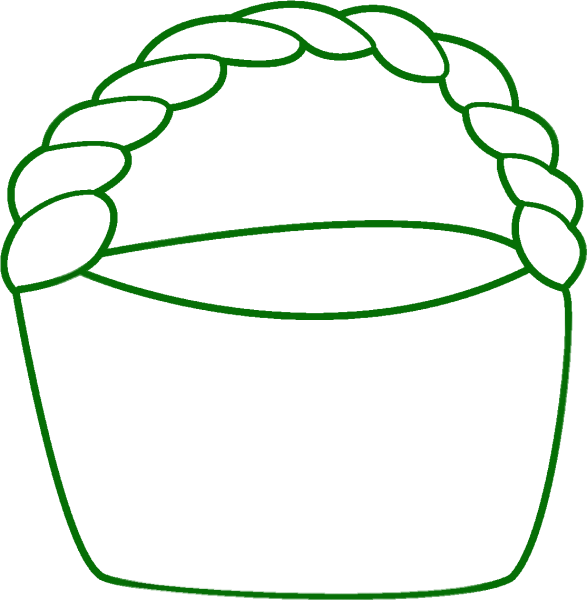 Трафарет корзинки для цветов