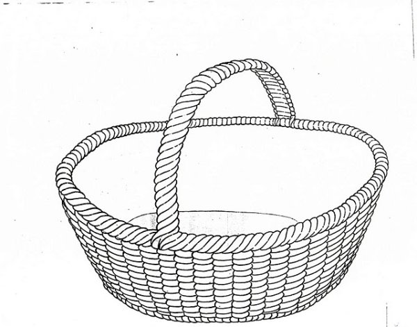Корзинка раскраска для детей