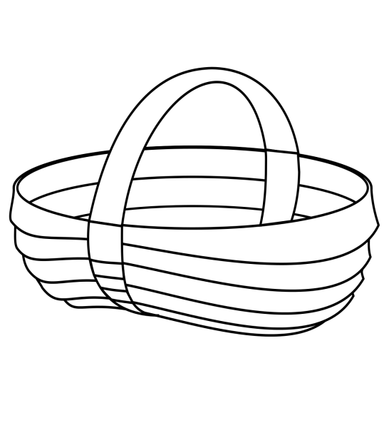 Корзина раскраска для детей