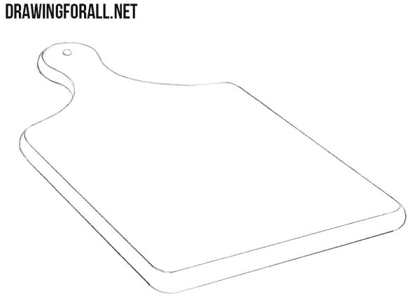 Контурный рисунок разделочной доски
