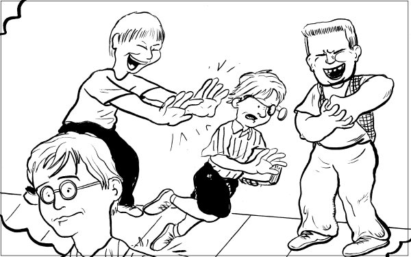 Буллинг черно белое