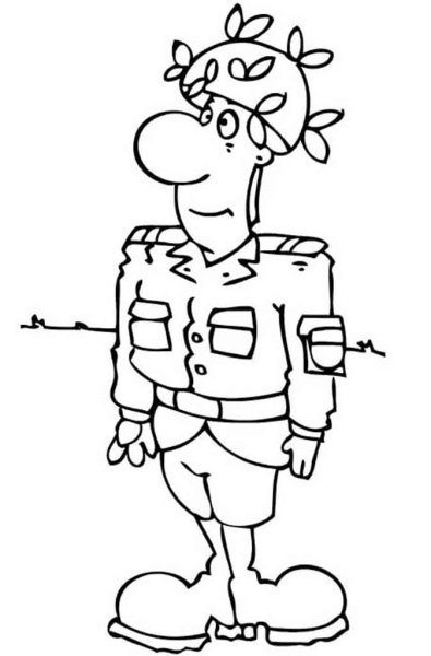 Рисунок солдата карандашом для детей