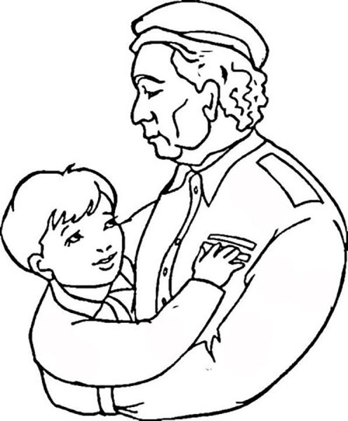 Солдат раскраска для детей