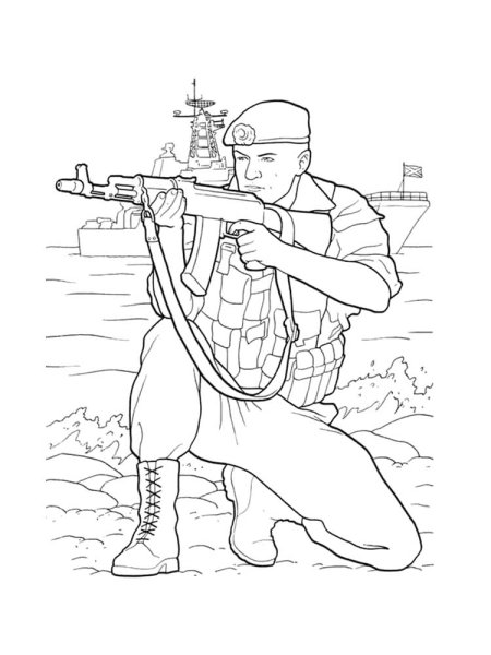 Раскраски солдатики для мальчиков