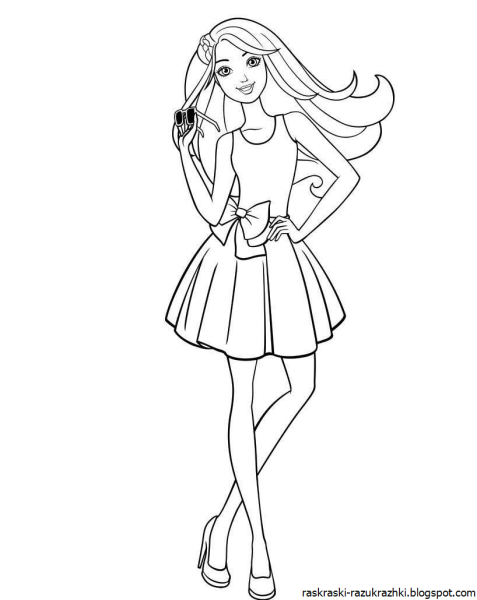 Раскраски Барби фашионистас