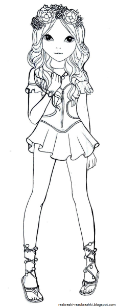 Рисунок девочки в полный рост