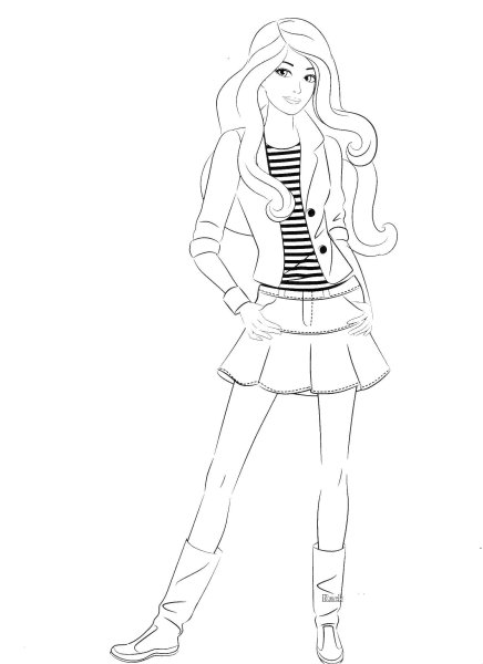 Раскраски Барби фашионистас