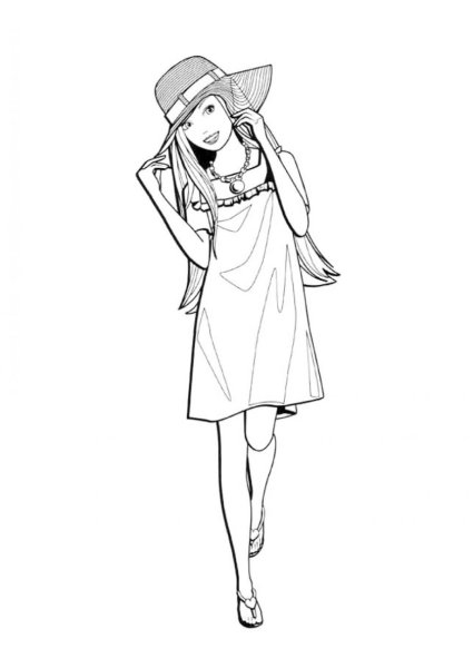 Раскраски Барби фашионистас